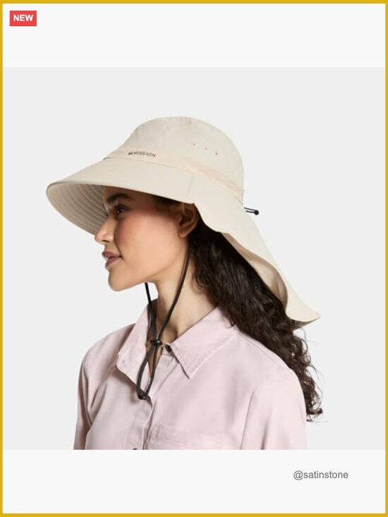 UPF 50 Cooling Sun Hat, Wide Brim for Hiking Fishing Beach